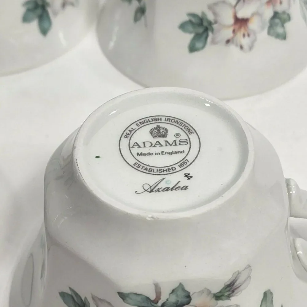 ‎Set of 6 ADAMS Azalea  Ironstone Teacups England